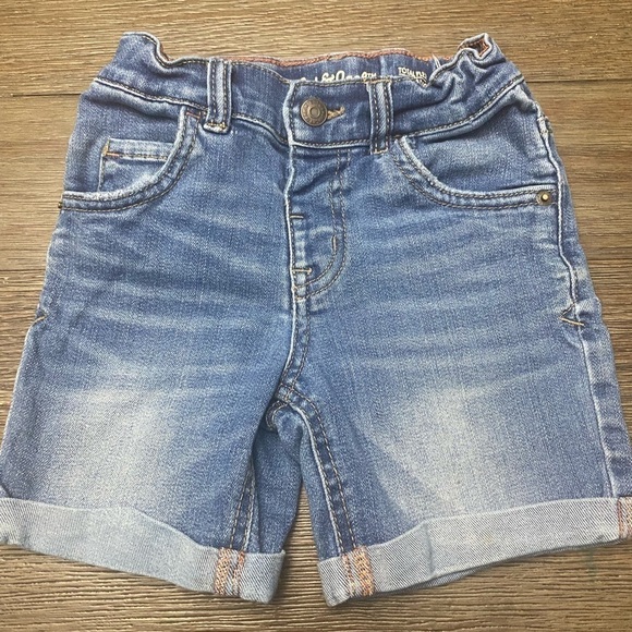 Cat & Jack 3T boy denim jean shorts stretch with adjustable waist strap - Picture 1 of 4